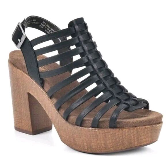 WHITE MOUNTAIN BLACK ASTONISH PLATFORM CLOG SANDALS, SIZE 7 - NEW - Picture 11 of 14